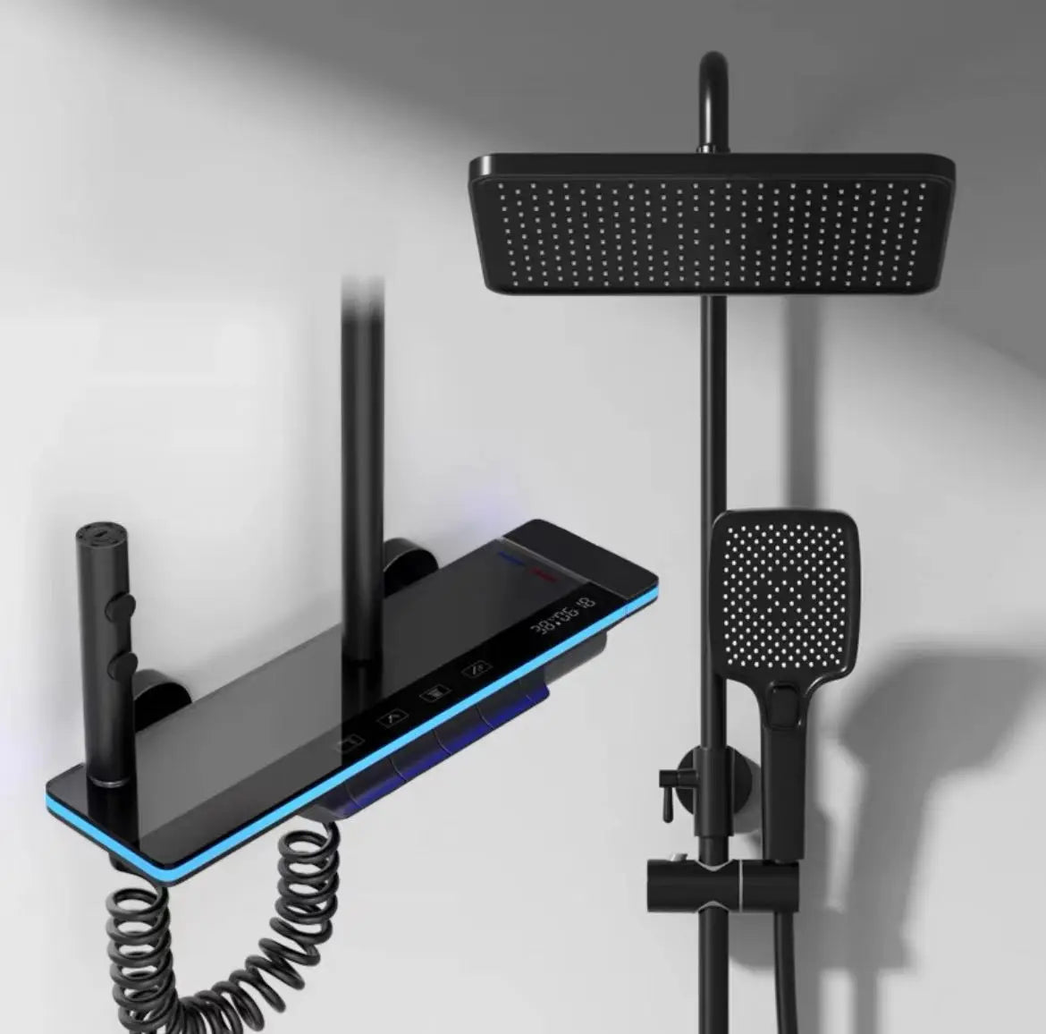 Smartes Regendusche-Duschsystem mit digitaler Temperaturanzeige