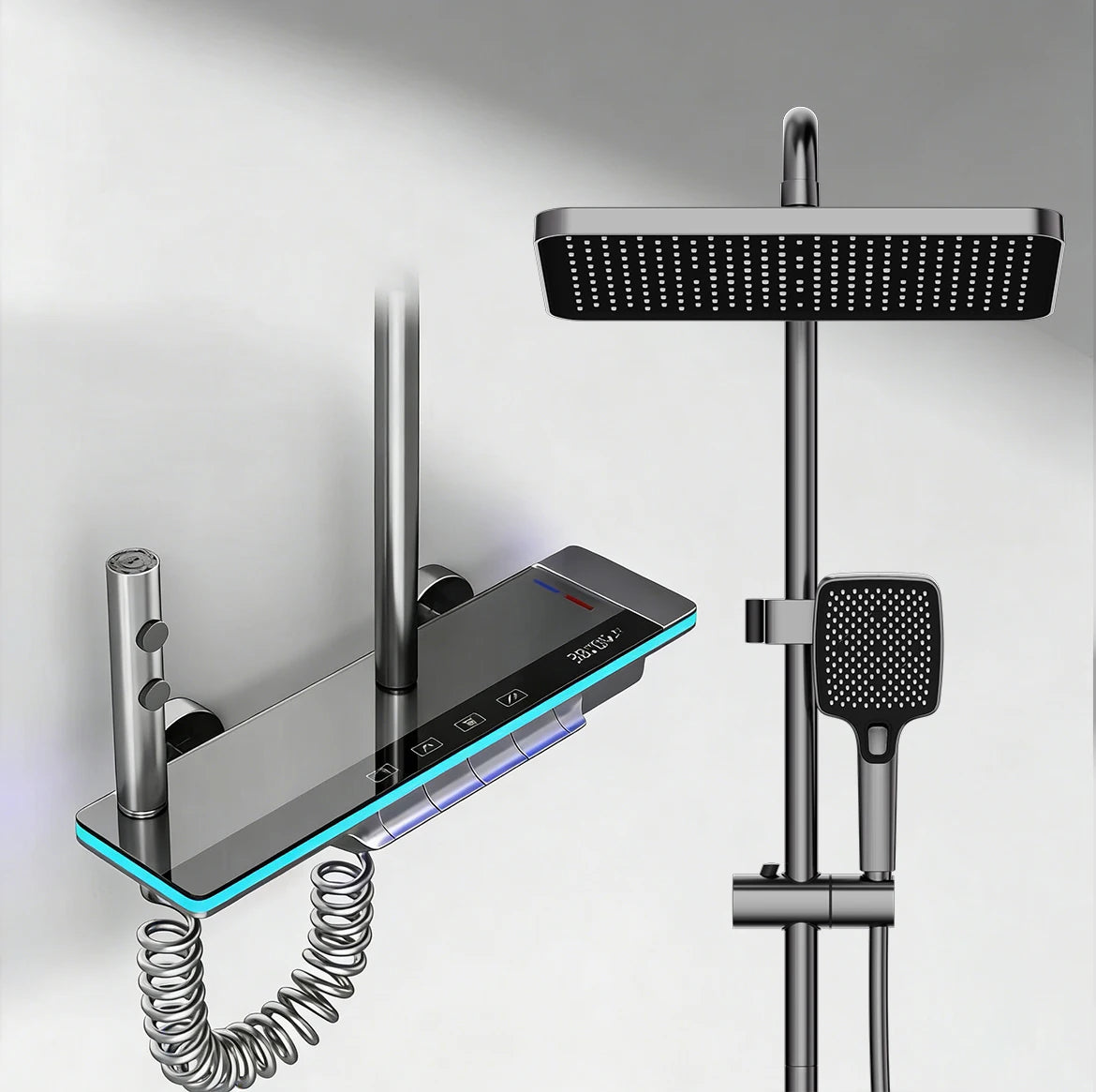 Smartes Regendusche-Duschsystem mit digitaler Temperaturanzeige