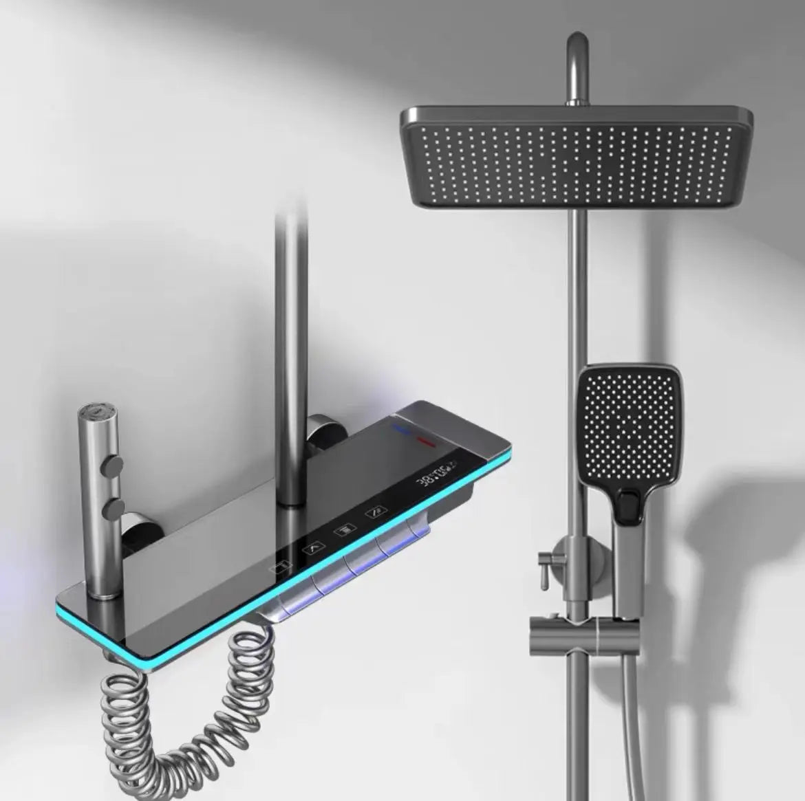 Smartes Regendusche-Duschsystem mit digitaler Temperaturanzeige