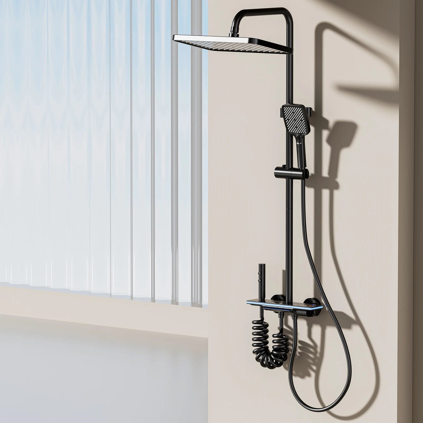 Smartes Regendusche-Duschsystem mit digitaler Temperaturanzeige
