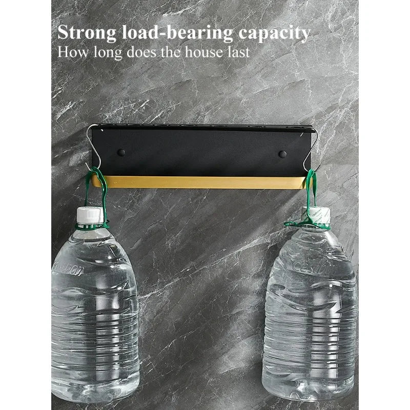 Föhnhalter mit Zubehörablage – Wand-Organizer fürs Badezimmer